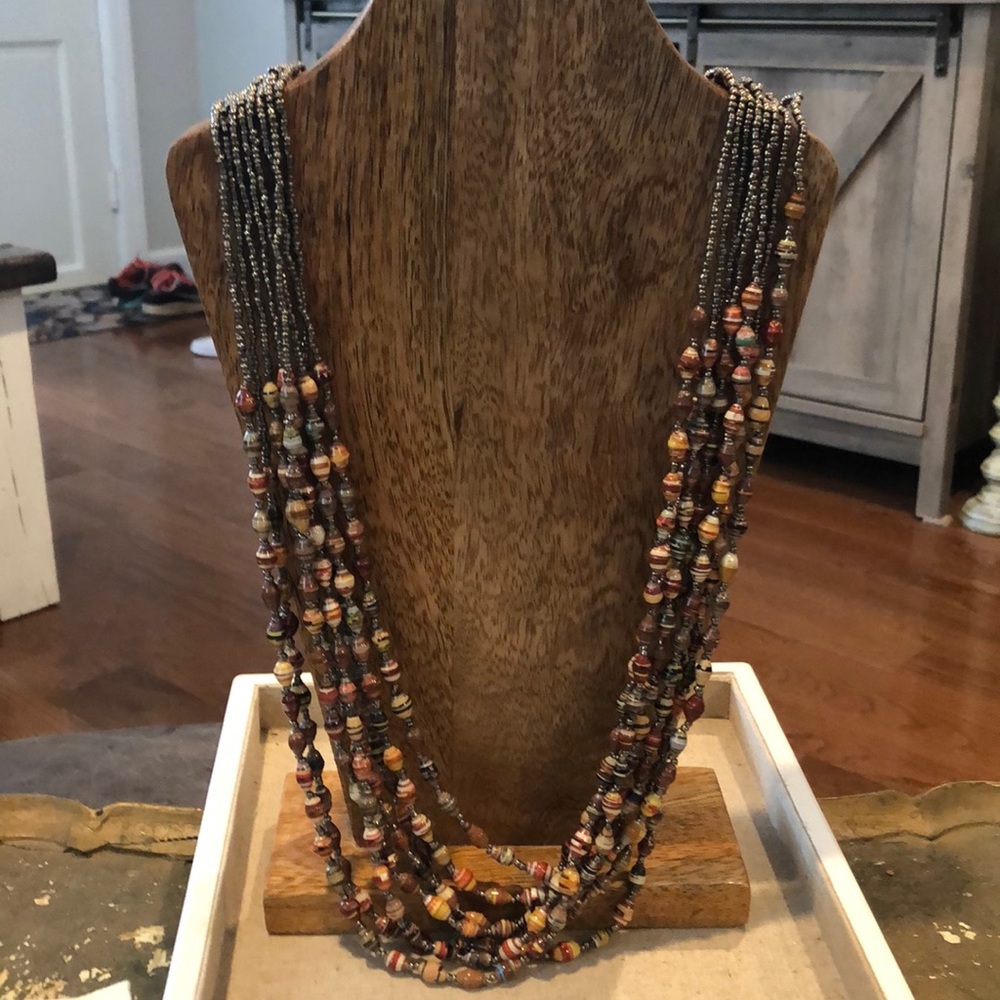 Bead for Life ELEMENTS Multi/Silver Boho Necklace